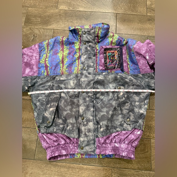 O'Neill Vintage Purple & Gray Ski Jacket Made in Italy Size M/L - Picture 9 of 16